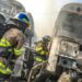 Incendio destruye unidades de transporte colectivo en desuso en Mejicanos