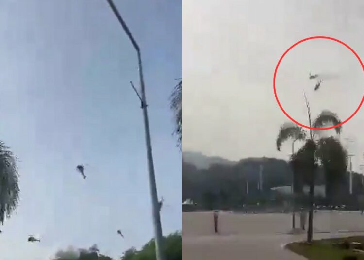 (VIDEO) Choque de dos helicópteros de la Marina de Malasia dejó diez muertos