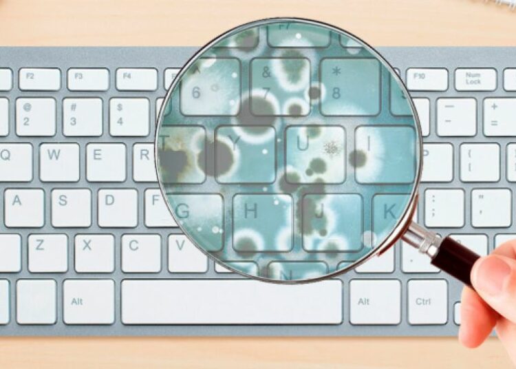 Un teclado puede albergar más gérmenes que un inodoro