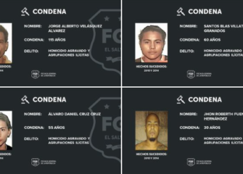 Penas de hasta 115 años de cárcel a pandilleros que asesinaron a 6 personas en La Unión