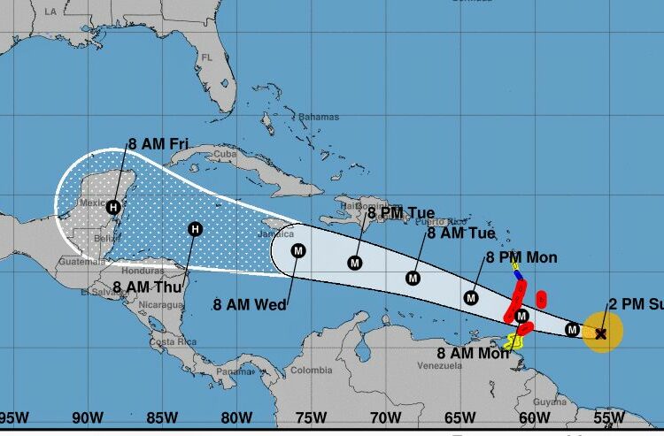El huracán Beryl alcanzó la categoría 4 y advierten que se torna “extremadamente peligroso”