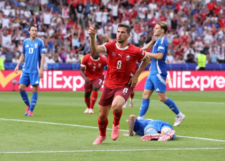 Suiza elimina a la campeona defensora Italia en octavos de final de la Eurocopa