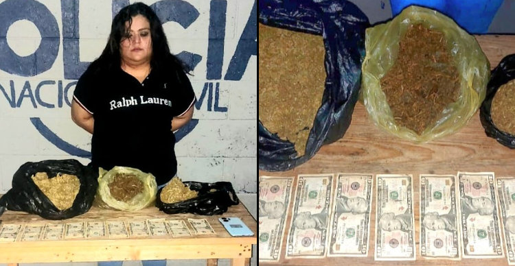 Mujer es detenida con droga en Mejicanos