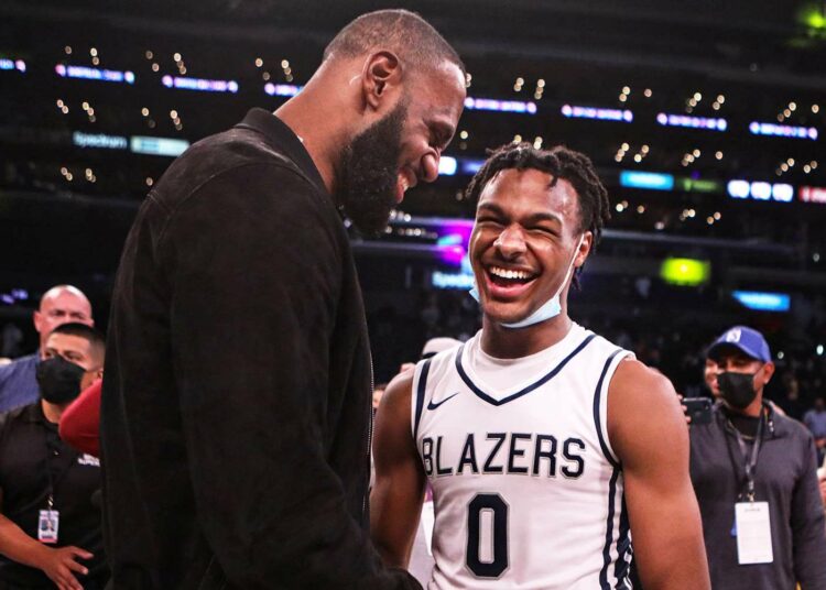 LeBron «Bronny» James Jr. jugará junto a su padre LeBron James en Los Angeles Lakers