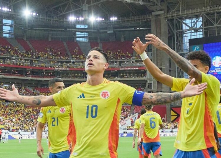 Con James en alto nivel, Colombia golea 5-0 a Panamá y avanza a semis de Copa América