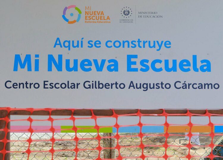 Nuevo complejo educativo avanza en San Lorenzo, Ahuachapán Norte
