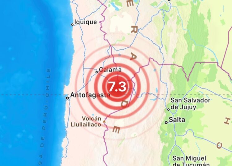Terremoto de magnitud 7,3 estremece el norte de Chile