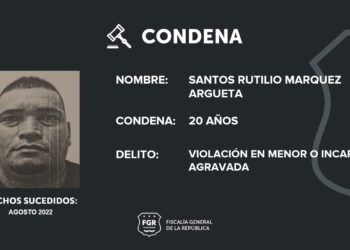 Condenan a 20 años de cárcel a sujeto que violó a menor de edad