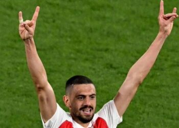 El turco Merih Demiral, en el punto de mira por su celebración ante Austria: hizo el ‘saludo del lobo’