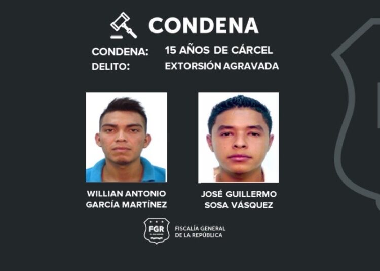 15 años de cárcel para pandilleros extorsionistas de San Miguel