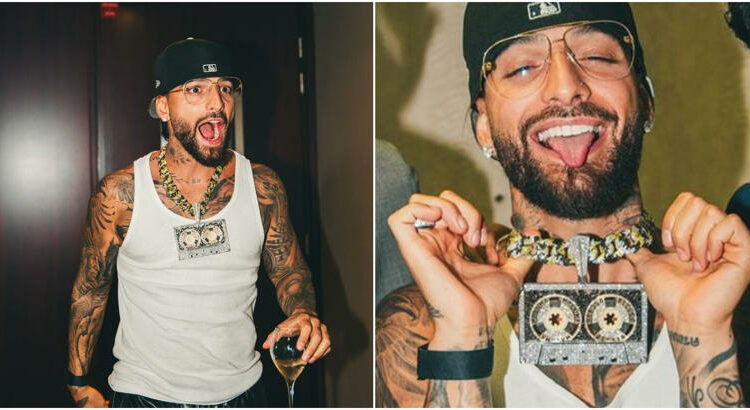 Maluma presume su nueva cadena de diamantes en redes y le llueven críticas