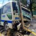 Microbús de la ruta 101B sufre accidente sobre la alameda Manuel Enrique Araujo