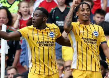 Brighton aprovecha la expulsión de Rice para empatar 1-1 con el Arsenal