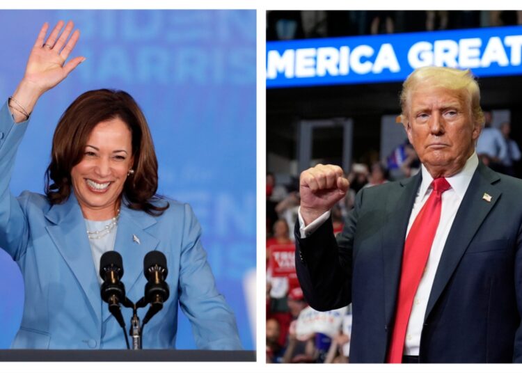 Sondeos muestran un panorama reñido en la carrera presidencial entre Harris y Trump