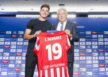 Julián Álvarez fue presentado en el Atlético Madrid, explicó por qué se fue de Manchester City 