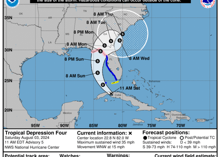 Alerta en Florida por la tormenta tropical Debby