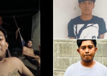 Detienen a dos sujetos que se grabaron haciendo señas alusivas a pandillas en San Luis Talpa