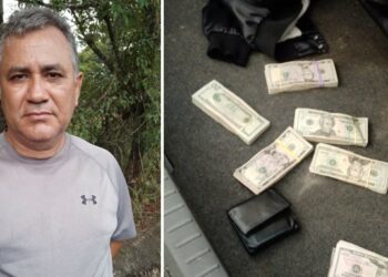 Hombre transportaba casi $50 mil en efectivo amarrado a su cuerpo