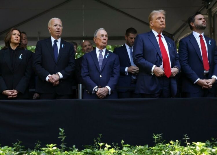 Harris y Trump reunidos en homenaje a víctimas del 11-S