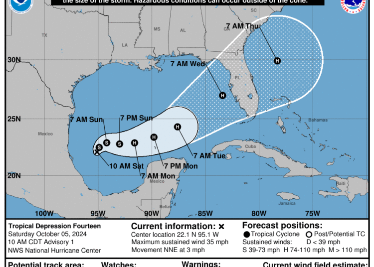 La depresión tropical 14 se convierte en la tormenta tropical Milton y podría alcanzar Florida como huracán