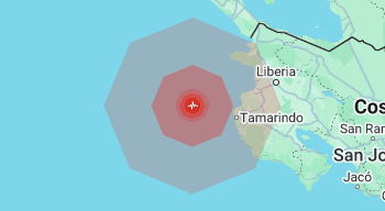 Sismo 5.8 grados con epicentro en el Pacífico sacude buena parte de Costa Rica