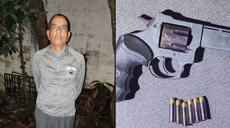 Detienen a sujeto por portar arma de fuego ilegalmente