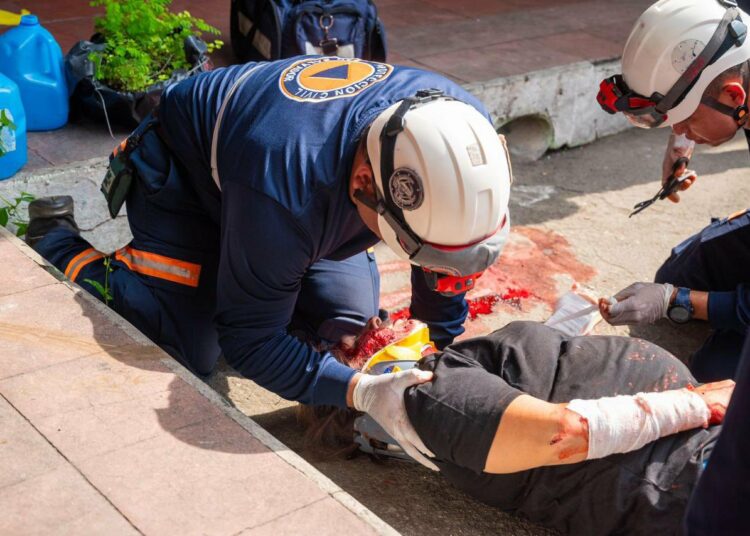 Alcaldía de San Salvador Centro realiza simulacro de terremoto en barrio San Jacinto