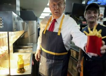 Donald Trump hizo campaña en un local de McDonald’s