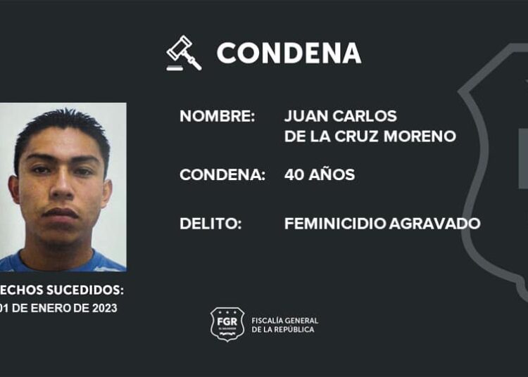 Condenan a 40 años de cárcel a hombre que asesinó a su pareja sentimental