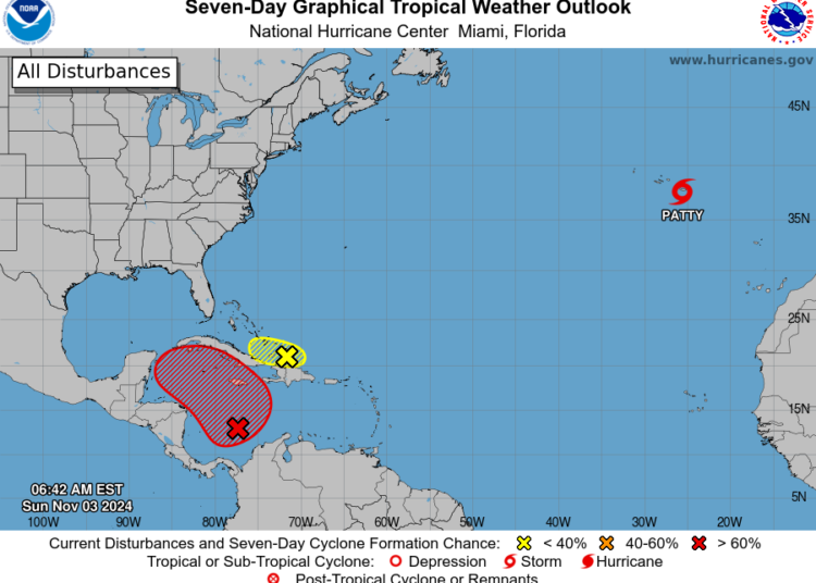 El Centro Nacional de Huracanes de EEUU monitorea tres perturbaciones en el Atlántico