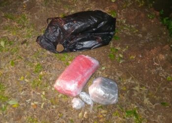 Abandonan 4 paquetes con marihuana en paso fronterizo no habilitado, en Santa Ana