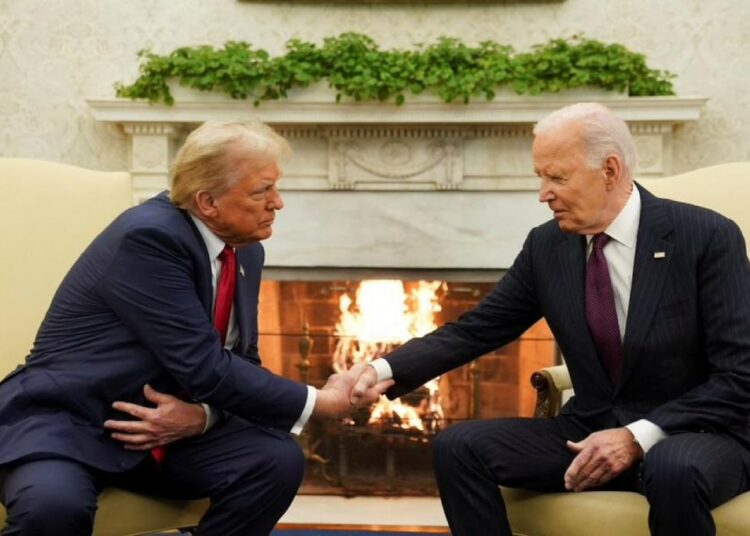 Joe Biden recibió a Donald Trump en la Casa Blanca para comenzar la transición del poder en Estados Unidos