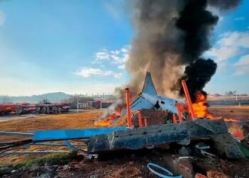 (VIDEO) Un avión con 181 personas a bordo se estrelló en Corea del Sur
