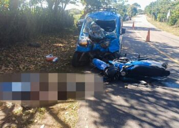 Motociclista fallece al chocar contra un vehículo en Estanzuelas