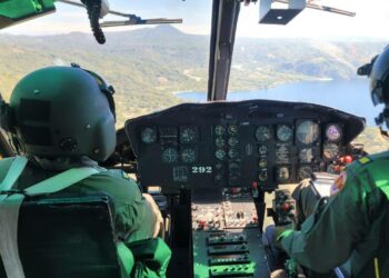 Fuerza Aérea ejecuta monitoreo en diversas partes del territorio nacional tras los sismos percibidos en El Salvador