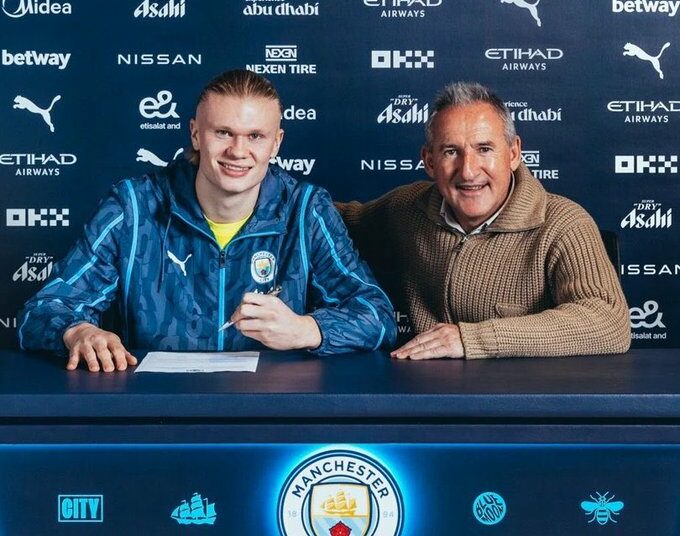 Erling Haaland firma un contrato histórico de nueve años y medio con el Man City