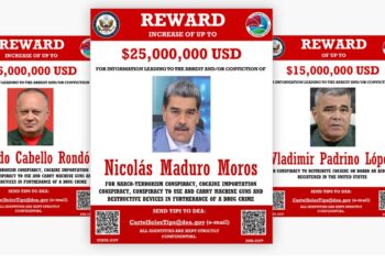 USD 25 Millones la recompenza por captura de Nicolás Maduro