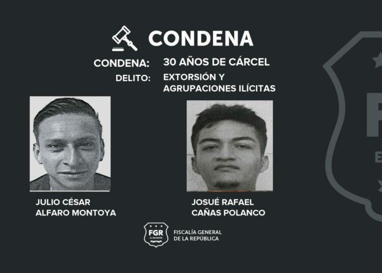 Dos pandilleros de Apopa reciben condena de 30 años de cárcel