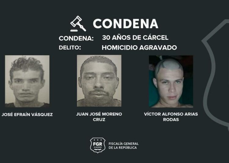 Pandilleros que asesinaron a un hombre en Cabañas reciben 30 años de cárcel