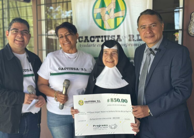 Por tercer año consecutivo CACTIUSA De R.L. festeja y entrega un donativo económico a las Adultas Mayores de la Casa Hogar Nuestra Señora Reina de la Paz