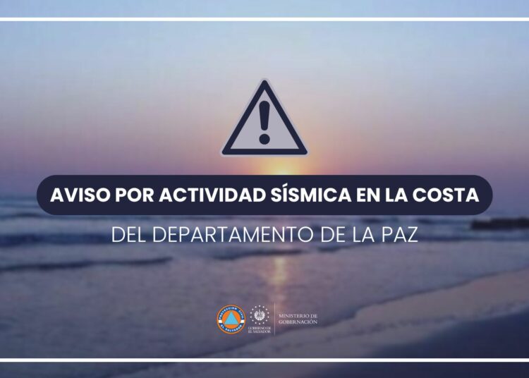 Emiten aviso por actividad sísmica producida en La Paz