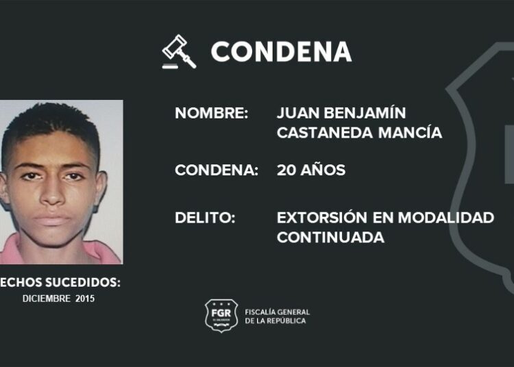Condenan a 20 años de cárcel a pandillero de la MS por extorsión