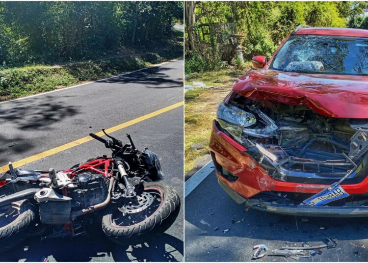 Motociclista lesionado tras colisión con camioneta en Ilopango