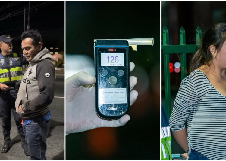 Cero tolerancia al alcohol: VMT y PNC detienen a conductores con niveles altos de alcohol en operativos viales