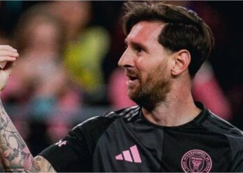 La polémica celebración de Messi ante el América: marca un gol y presume de los tres Mundiales ganados por Argentina