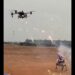 VIDEO: Perro robot y dron protagonizan un espectacular combate con fuegos artificiales