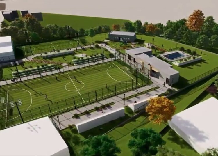 DOM avanza con la construcción de un complejo deportivo para beneficio de 14,000 habitantes en Candelaria, Cuscatlán Sur