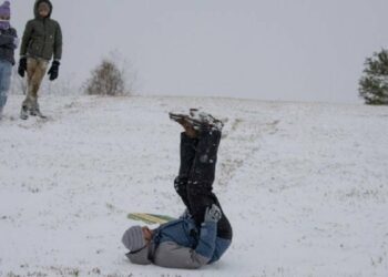 Reportan caída de nieve en el Golfo de México