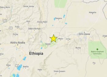 Sismo de magnitud 5,5 y de poca profundidad sacude Etiopía