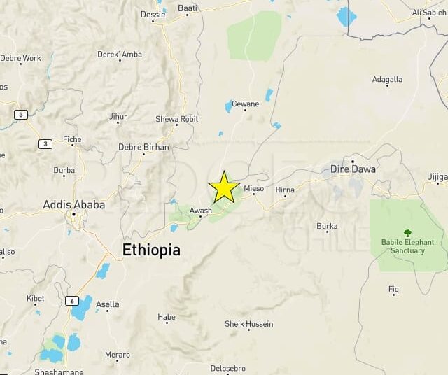Sismo de magnitud 5,5 y de poca profundidad sacude Etiopía